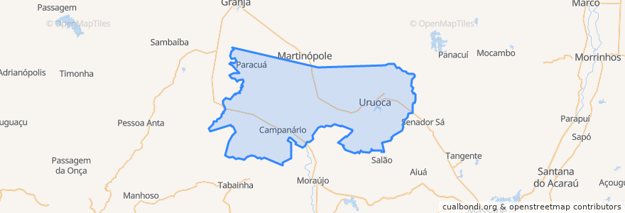 Mapa de ubicacion de Uruoca.