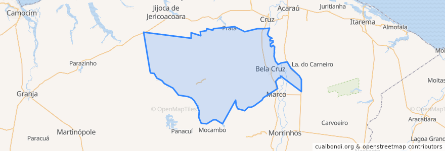 Mapa de ubicacion de Bela Cruz.