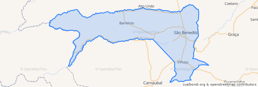 Mapa de ubicacion de São Benedito.