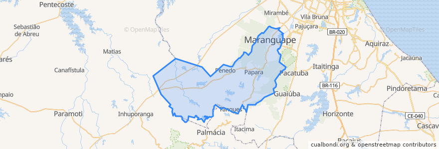 Mapa de ubicacion de Maranguape.