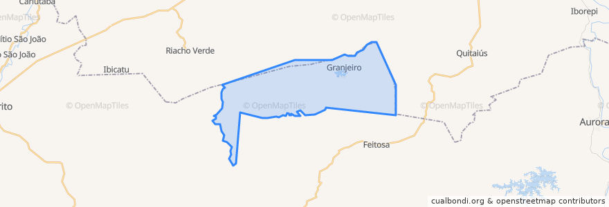 Mapa de ubicacion de Granjeiro.