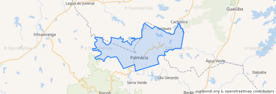 Mapa de ubicacion de Palmácia.