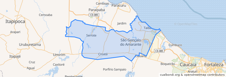 Mapa de ubicacion de São Gonçalo do Amarante.