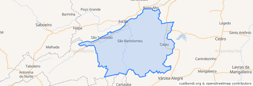 Mapa de ubicacion de Cariús.