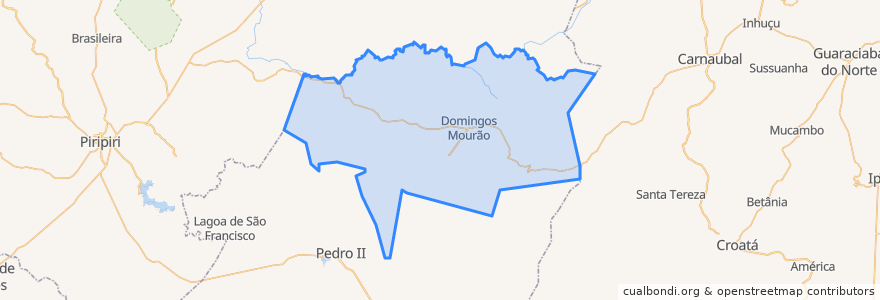 Mapa de ubicacion de Domingos Mourão.