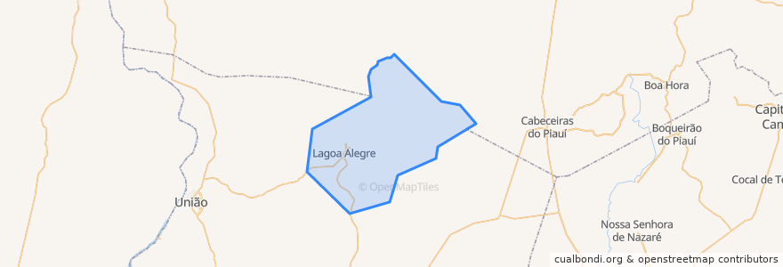 Mapa de ubicacion de Lagoa Alegre.