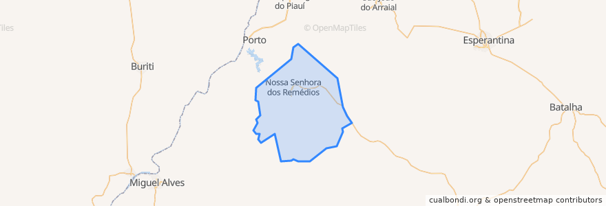 Mapa de ubicacion de Nossa Senhora dos Remédios.