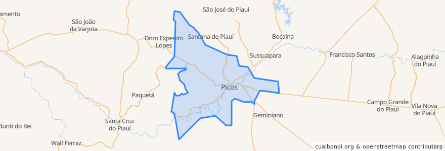 Mapa de ubicacion de Picos.