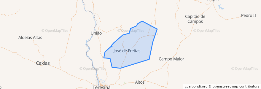 Mapa de ubicacion de José de Freitas.