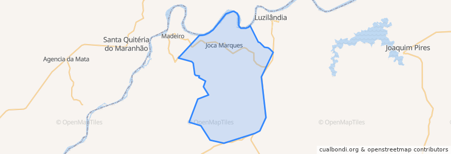 Mapa de ubicacion de Joca Marques.