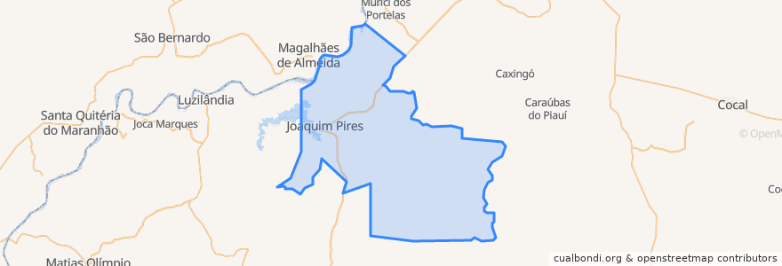 Mapa de ubicacion de Joaquim Pires.