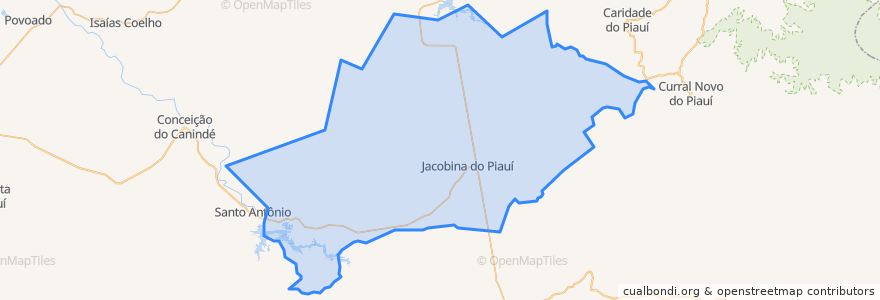 Mapa de ubicacion de Jacobina do Piauí.