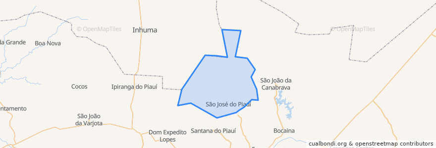 Mapa de ubicacion de São José do Piauí.