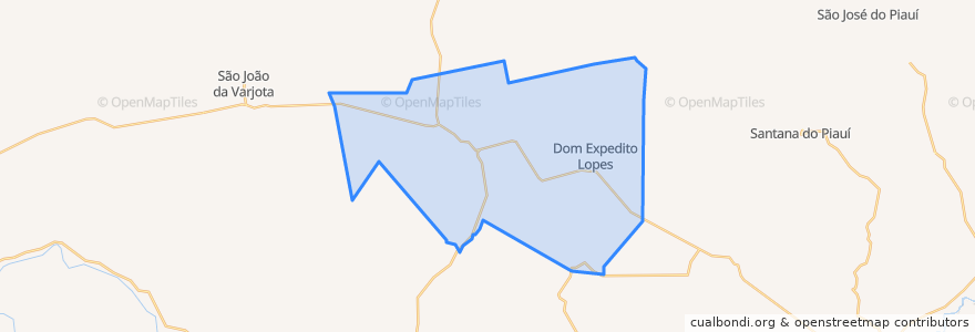 Mapa de ubicacion de Dom Expedito Lopes.