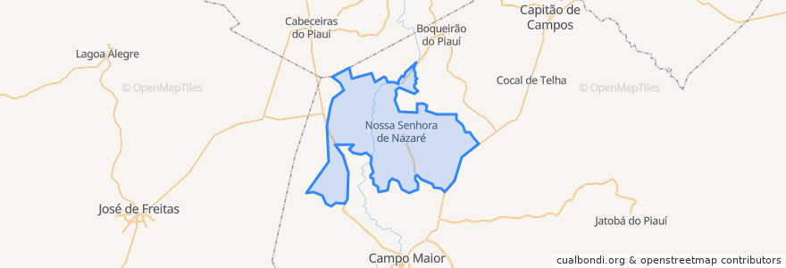 Mapa de ubicacion de Nossa Senhora de Nazaré.