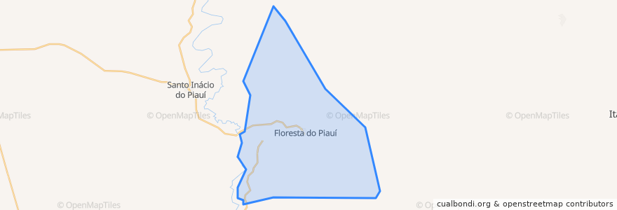 Mapa de ubicacion de Floresta do Piauí.