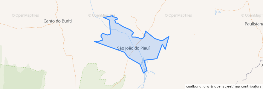 Mapa de ubicacion de São João do Piauí.