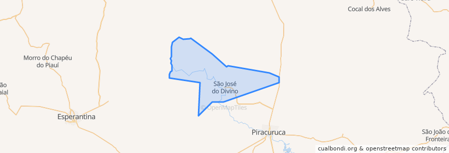 Mapa de ubicacion de São José do Divino.