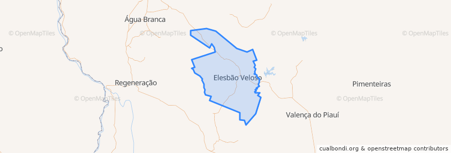 Mapa de ubicacion de Elesbão Veloso.