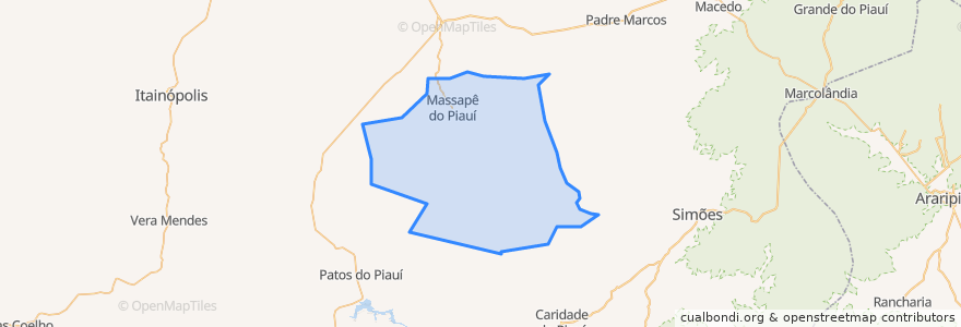 Mapa de ubicacion de Massapê do Piauí.