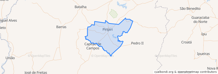 Mapa de ubicacion de Piripiri.