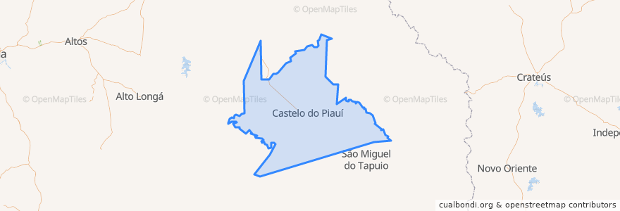 Mapa de ubicacion de Castelo do Piauí.