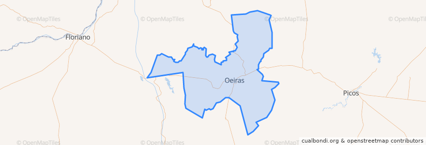 Mapa de ubicacion de Oeiras.