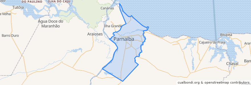 Mapa de ubicacion de Parnaíba.