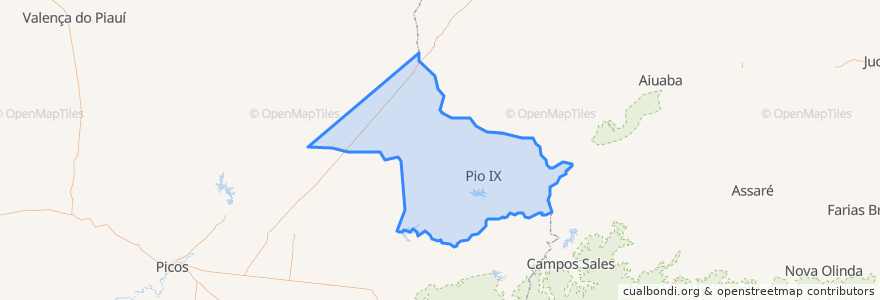 Mapa de ubicacion de Pio IX.