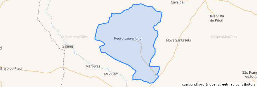 Mapa de ubicacion de Pedro Laurentino.