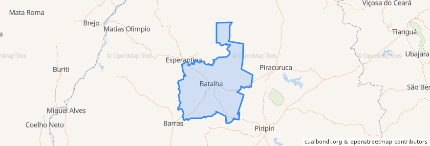 Mapa de ubicacion de Batalha.