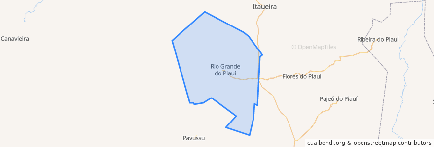 Mapa de ubicacion de Rio Grande do Piauí.