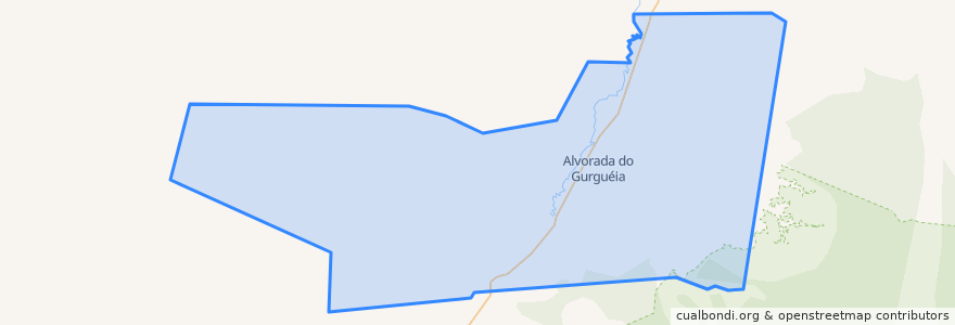 Mapa de ubicacion de Alvorada do Gurguéia.