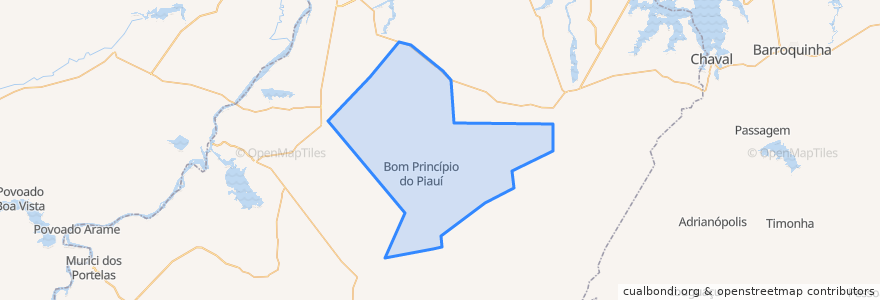 Mapa de ubicacion de Bom Princípio do Piauí.