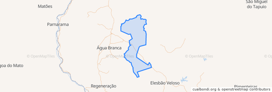 Mapa de ubicacion de Passagem Franca do Piauí.