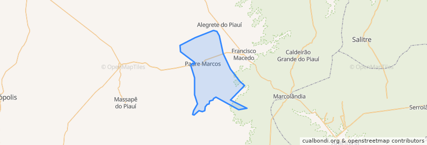 Mapa de ubicacion de Padre Marcos.