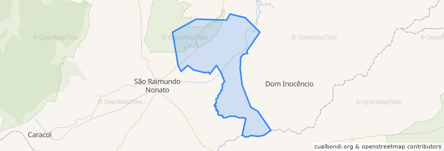 Mapa de ubicacion de Coronel José Dias.