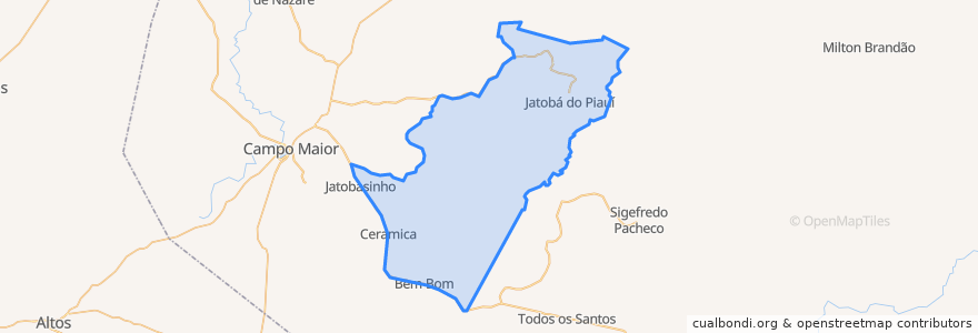 Mapa de ubicacion de Jatobá do Piauí.