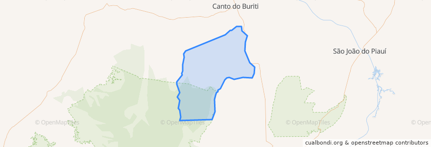 Mapa de ubicacion de Tamboril do Piauí.