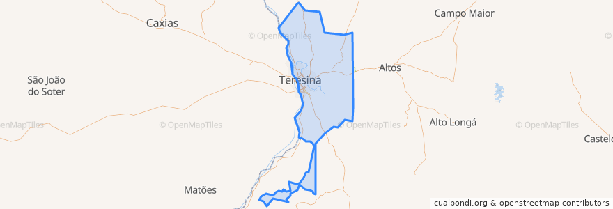 Mapa de ubicacion de Teresina.