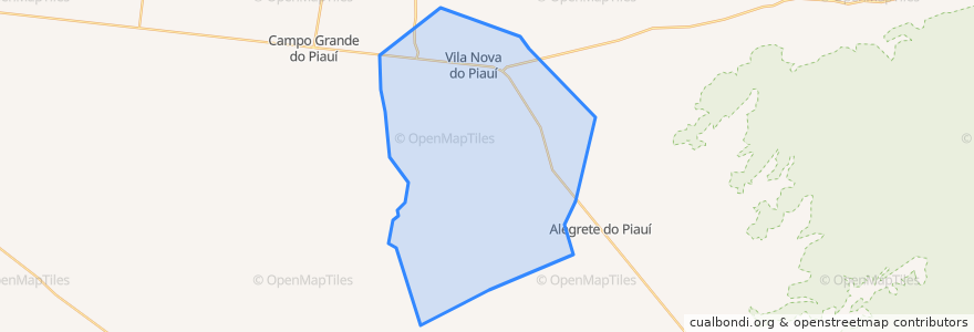 Mapa de ubicacion de Vila Nova do Piauí.