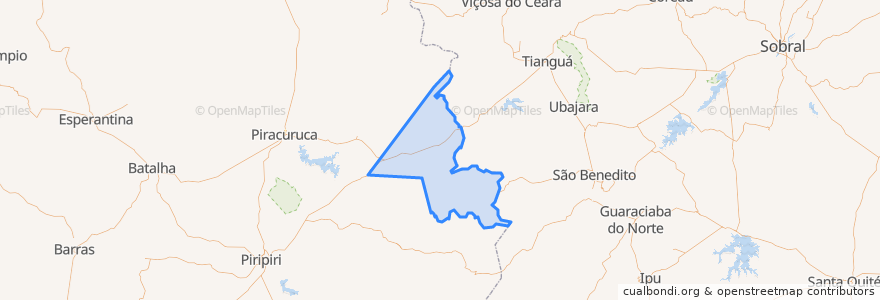 Mapa de ubicacion de São João da Fronteira.