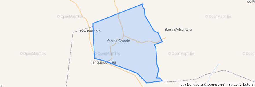 Mapa de ubicacion de Várzea Grande.