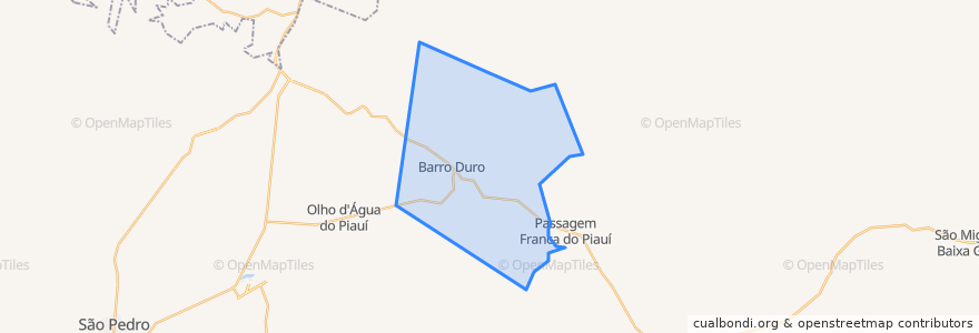 Mapa de ubicacion de Barro Duro.