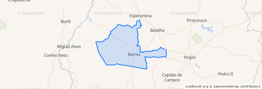 Mapa de ubicacion de Barras.