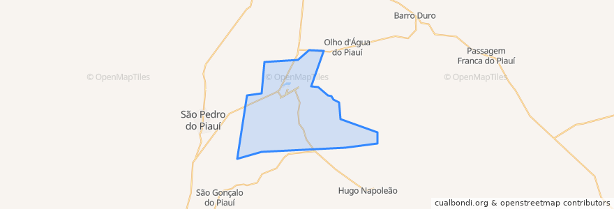 Mapa de ubicacion de Água Branca.