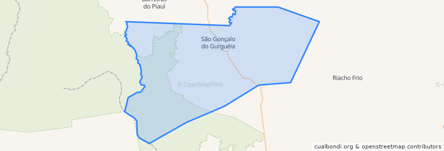 Mapa de ubicacion de São Gonçalo do Gurguéia.