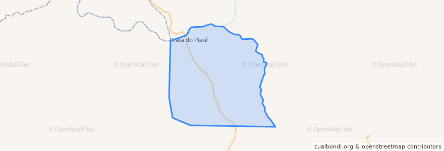 Mapa de ubicacion de Prata do Piauí.