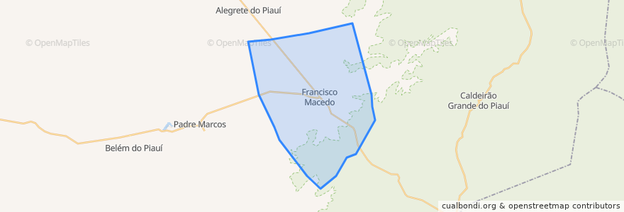 Mapa de ubicacion de Francisco Macedo.