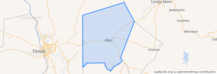 Mapa de ubicacion de Altos.